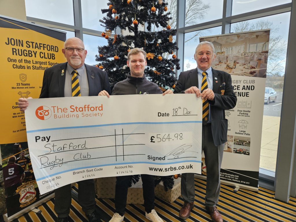 Community Donation To Stafford Rugby Club